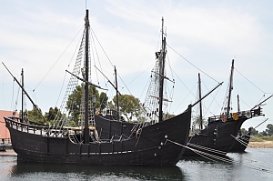 Pinta, Ni&ntilde;a und Santa Maria im Hafen von Palos, Andalusien