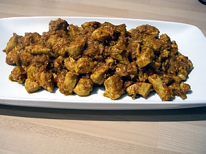 Huhn in Mandelsauce